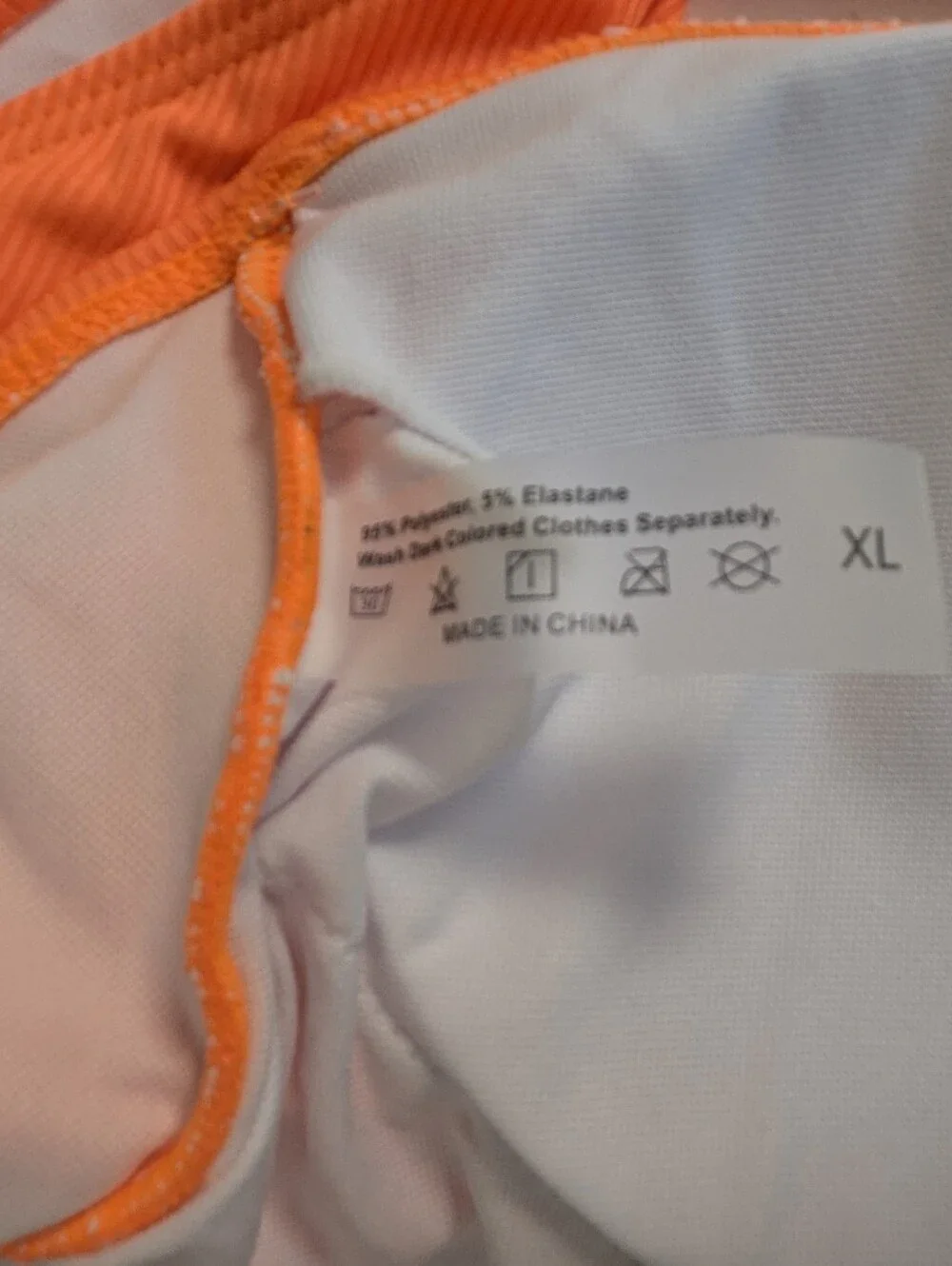 Shein Women's Colorblock One-Piece Swimsuit Orange Pink Rushed Beach Party NEW